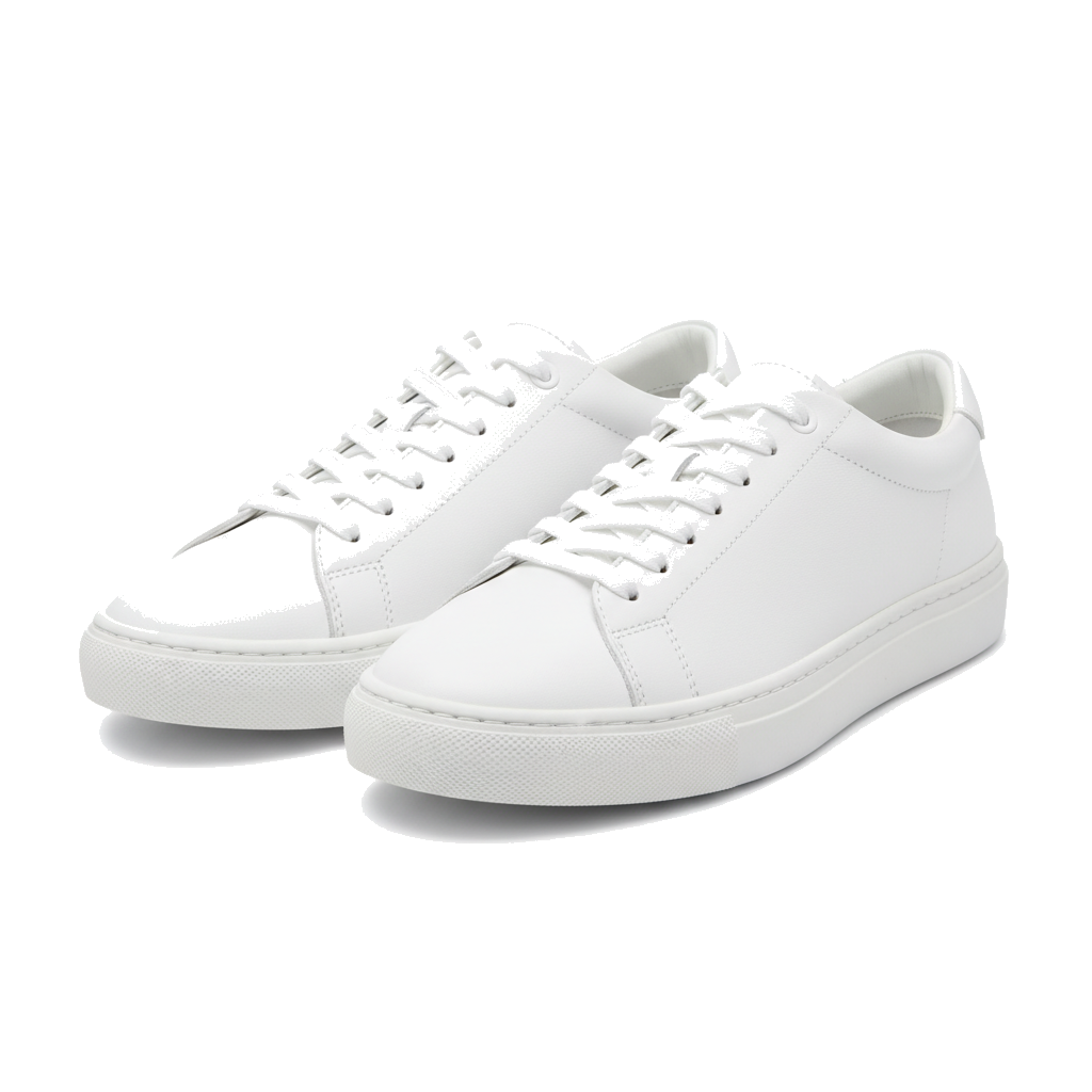 Driftline White low-top leather sneakers